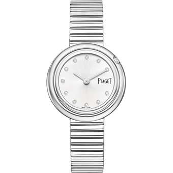 Possession watch, 29 mm in diameter. Interchangeable strap. Piaget Manufacture 356P quartz movement.