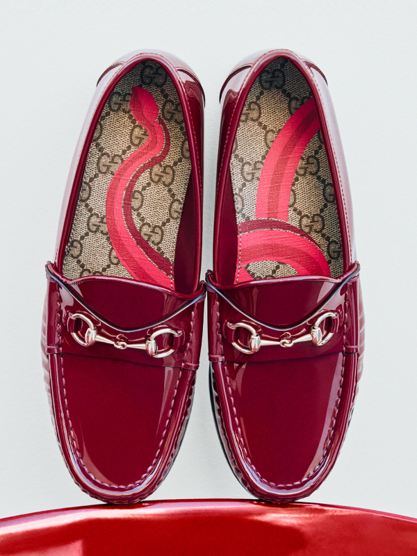 Chinese New Year Collection Horsebit 1953 Women's Loafers in Gucci Encore Red Patent Leather