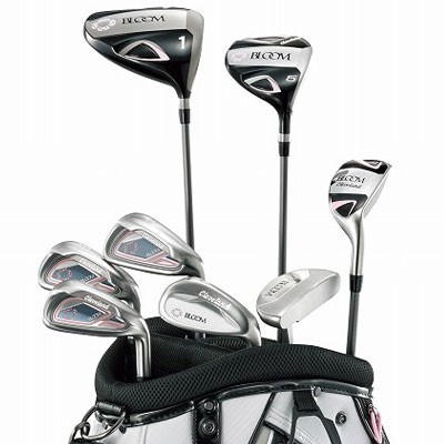 Cleveland BLOOM Women's Club Set #1+#5 Wood, #5H Ironwood+#7+#9+PW+SW+1 Pusher+Bag (Asian Standard) (8 Pieces) Exclusive Sale