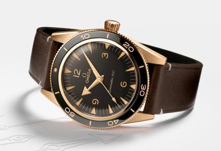 Omega Seamaster 300 41MM Bronze Gold. Unidirectional rotating, 9K Bronze Gold Ceramic